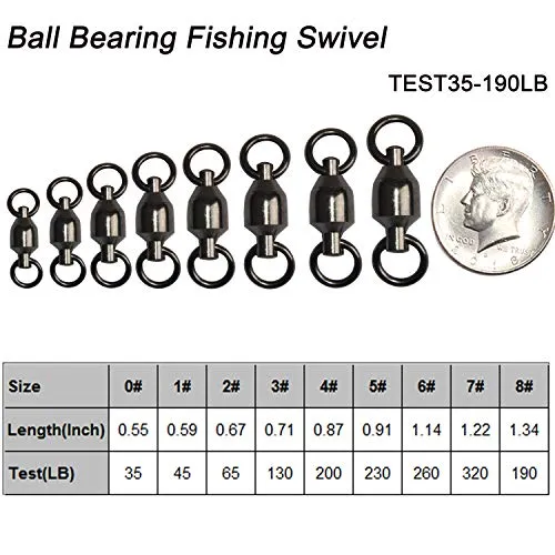 Shaddock Fishing 25 Pack 100% Copper 35lb-390lb High Strength Fishing Ball Bearing Swivels Fish Swivel Connectors with Strong Solid Welded Rings (Size 3 (130lb) 25 Pack)