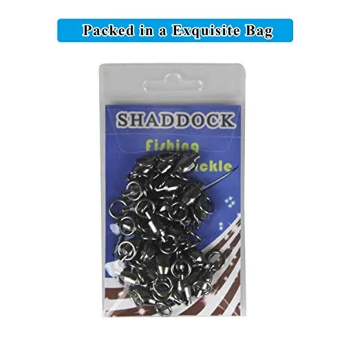 Shaddock Fishing 25 Pack 100% Copper 35lb-390lb High Strength Fishing Ball Bearing Swivels Fish Swivel Connectors with Strong Solid Welded Rings (Size 3 (130lb) 25 Pack)
