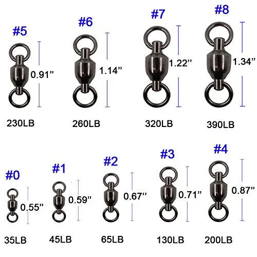 Shaddock Fishing 25 Pack 100% Copper 35lb-390lb High Strength Fishing Ball Bearing Swivels Fish Swivel Connectors with Strong Solid Welded Rings (Size 3 (130lb) 25 Pack)
