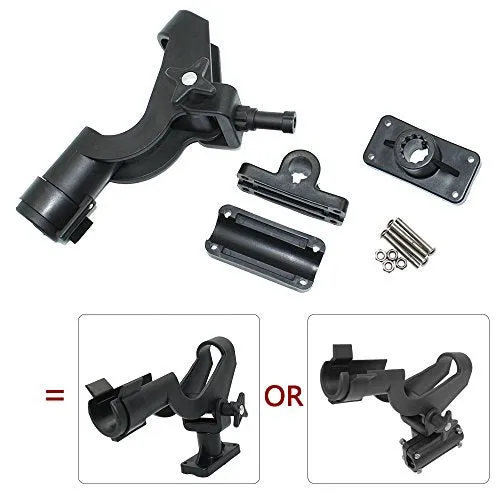 Shaddock Fishing Power Lock Rod Holder with 2 Side Mounts Adjustable Boat Fishing Rod Racks (1PC 05# Multi-Positional Mounting)