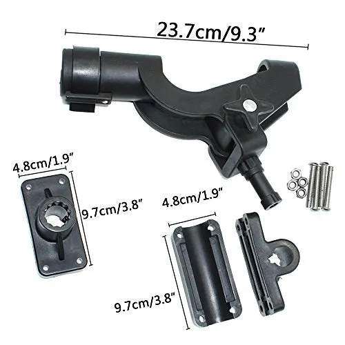 Shaddock Fishing Power Lock Rod Holder with 2 Side Mounts Adjustable Boat Fishing Rod Racks (1PC 05# Multi-Positional Mounting)