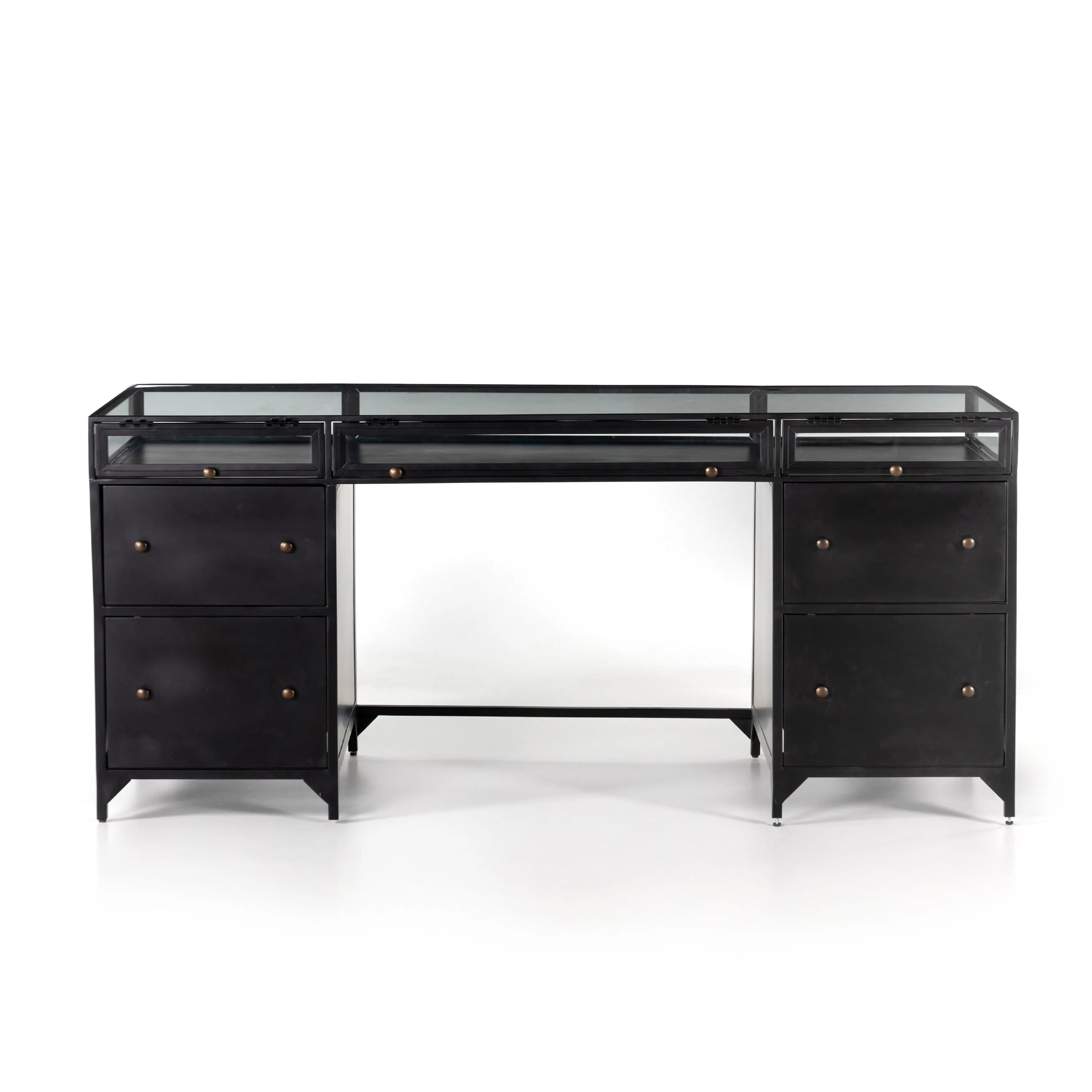 Shadow Box Executive Desk, Black