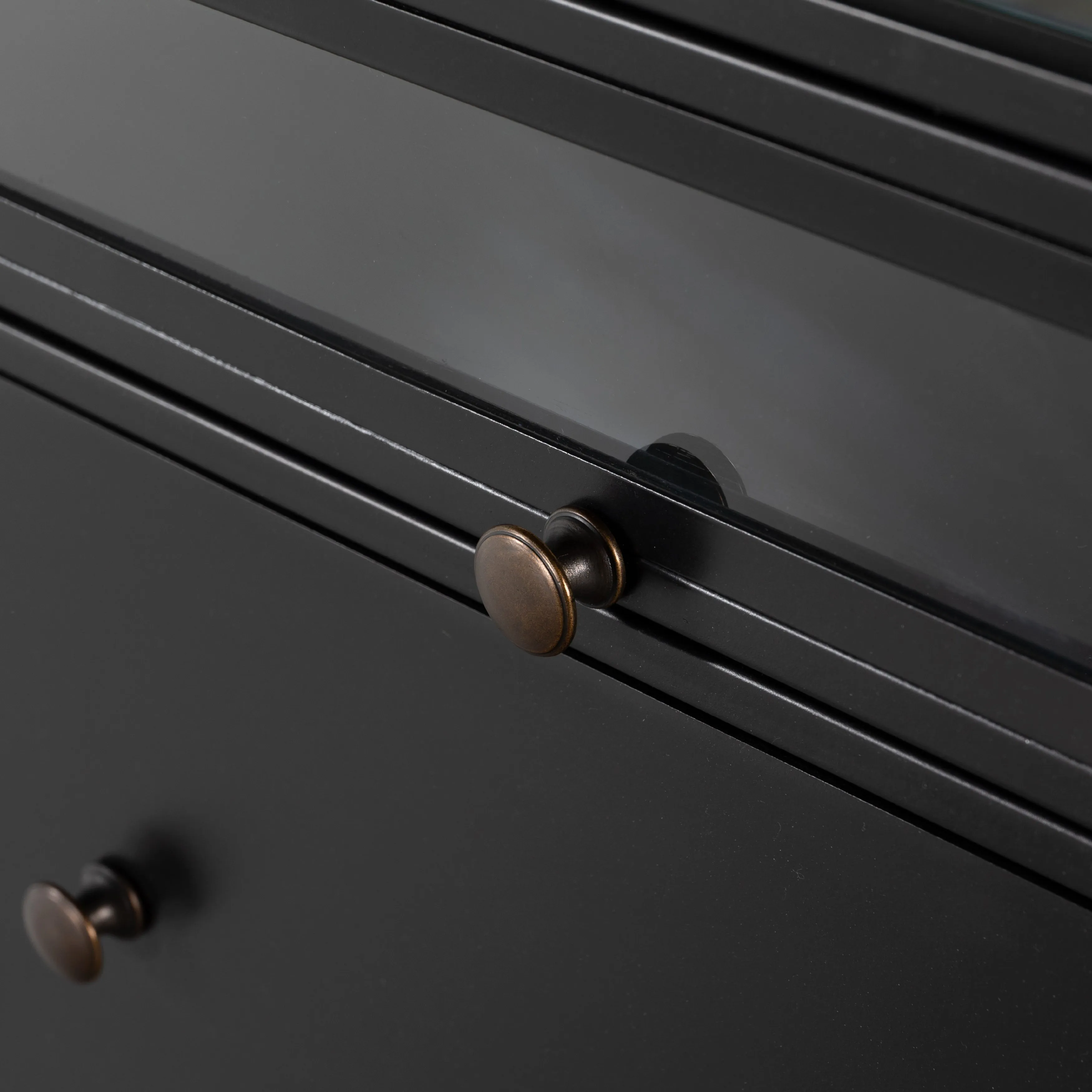 Shadow Box Executive Desk, Black