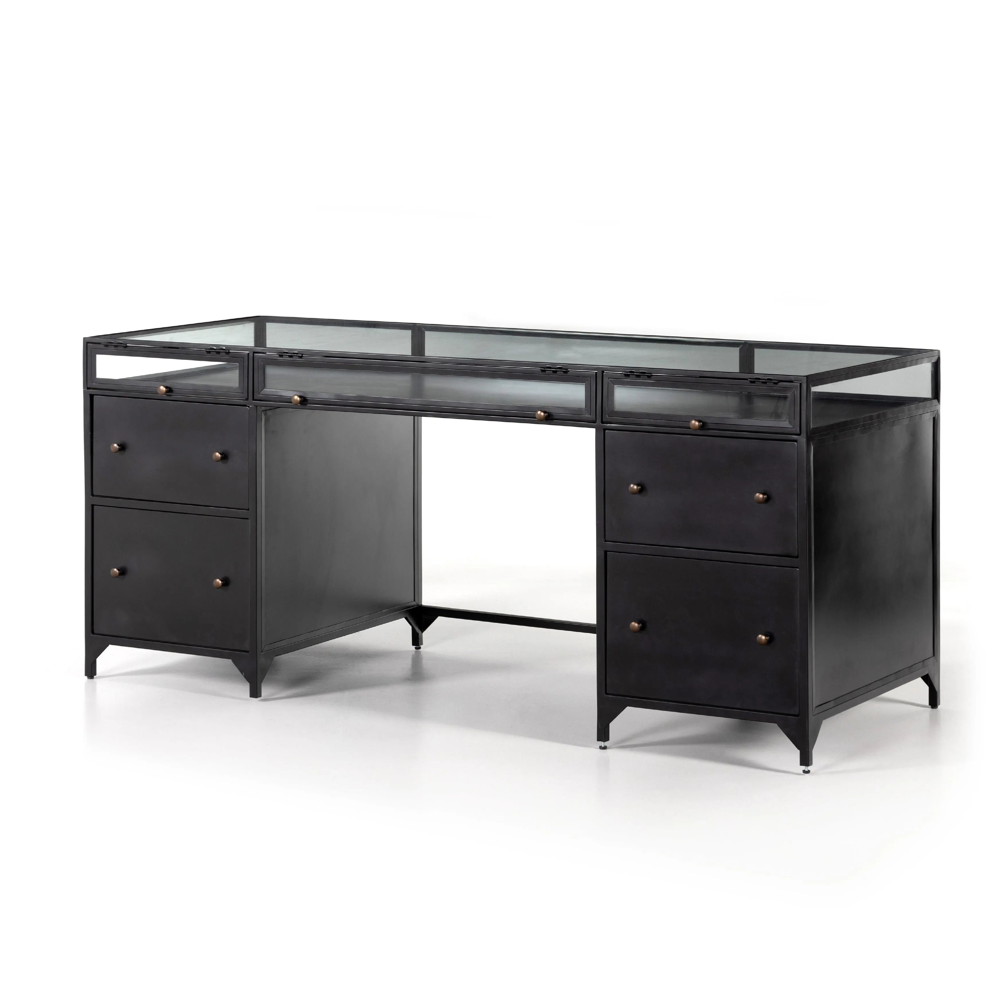Shadow Box Executive Desk, Black