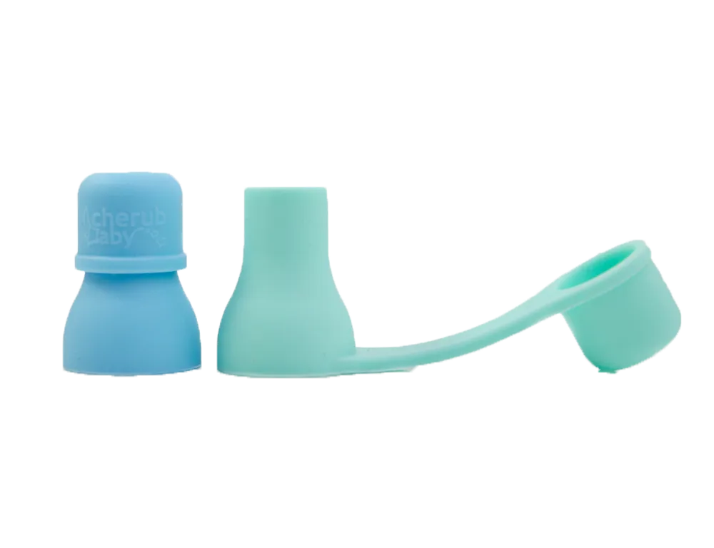 Silicone Food Pouch Soft Spouts 2PK - Aqua/Mint
