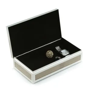 Silver Plated Hinged Box- Lizard Print
