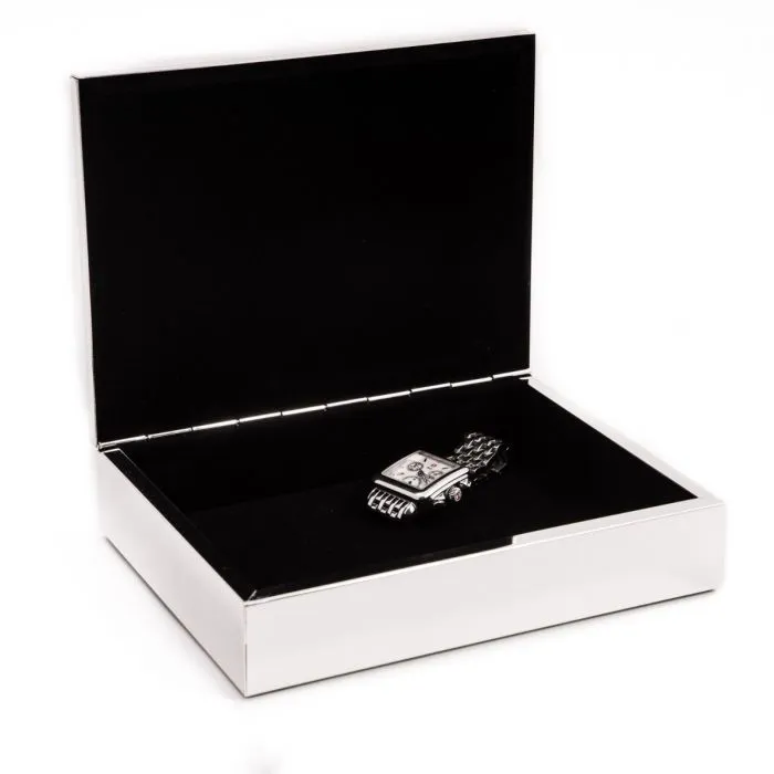 Silver Plated Hinged Box- Silver