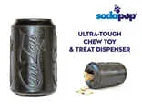 Sodapup Magnum Can Toy Ultra Durable Rubber Chew Toy & Treat Dispenser - Black