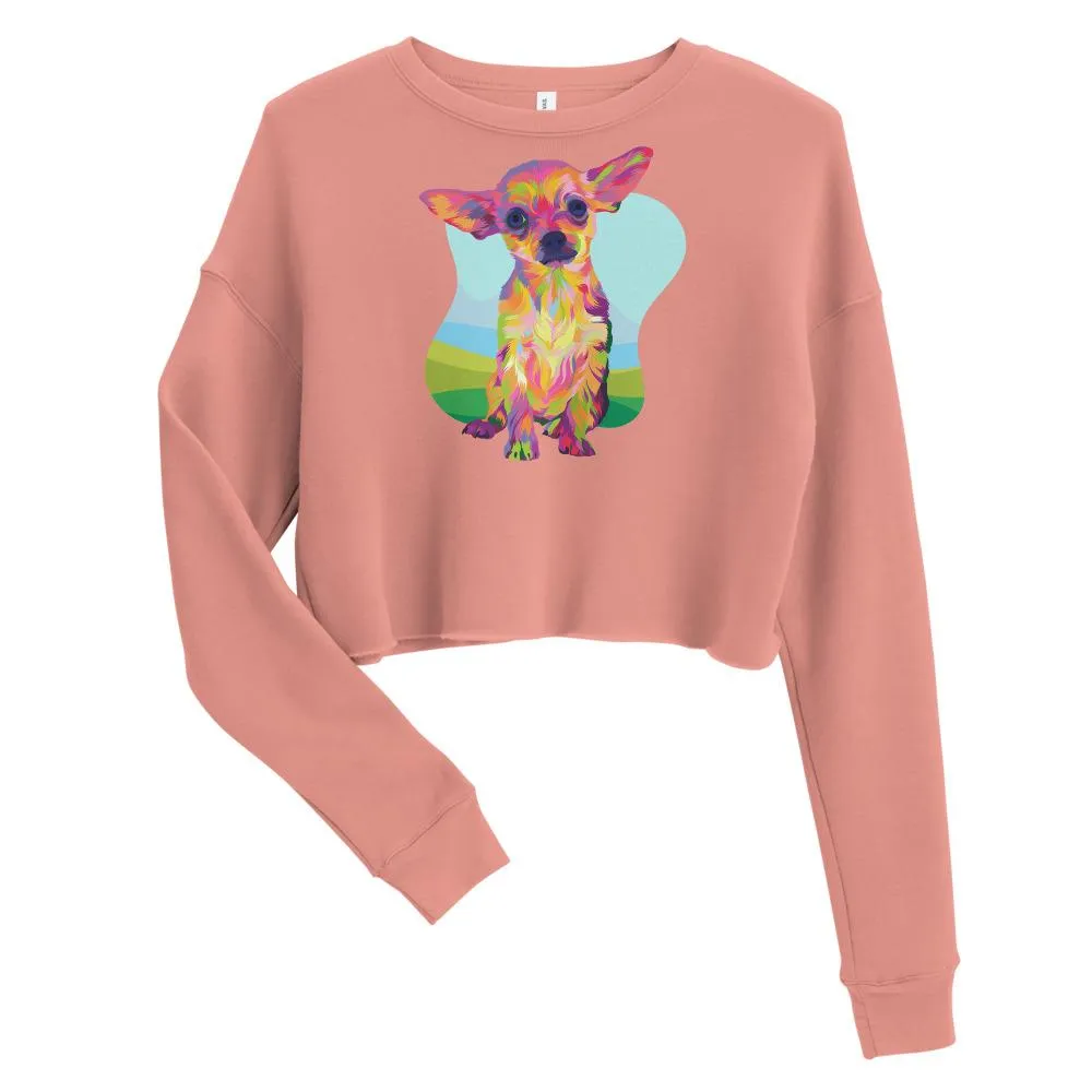 Tan Chihuahua Crop Sweatshirt