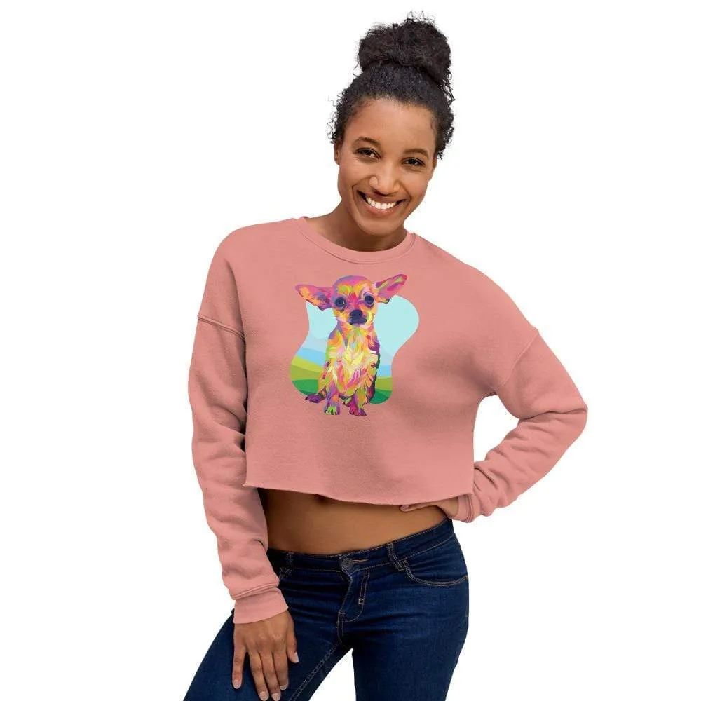 Tan Chihuahua Crop Sweatshirt