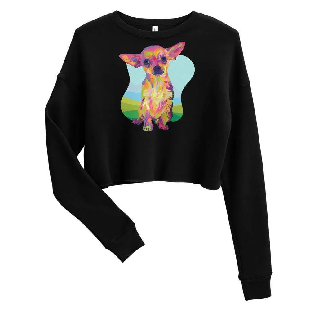 Tan Chihuahua Crop Sweatshirt