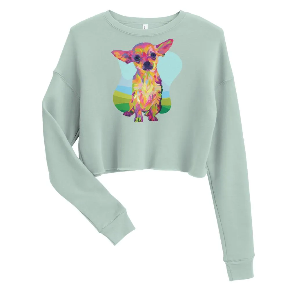 Tan Chihuahua Crop Sweatshirt