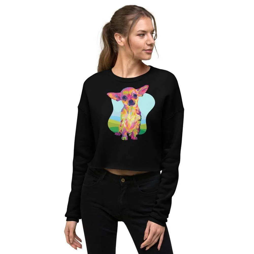 Tan Chihuahua Crop Sweatshirt