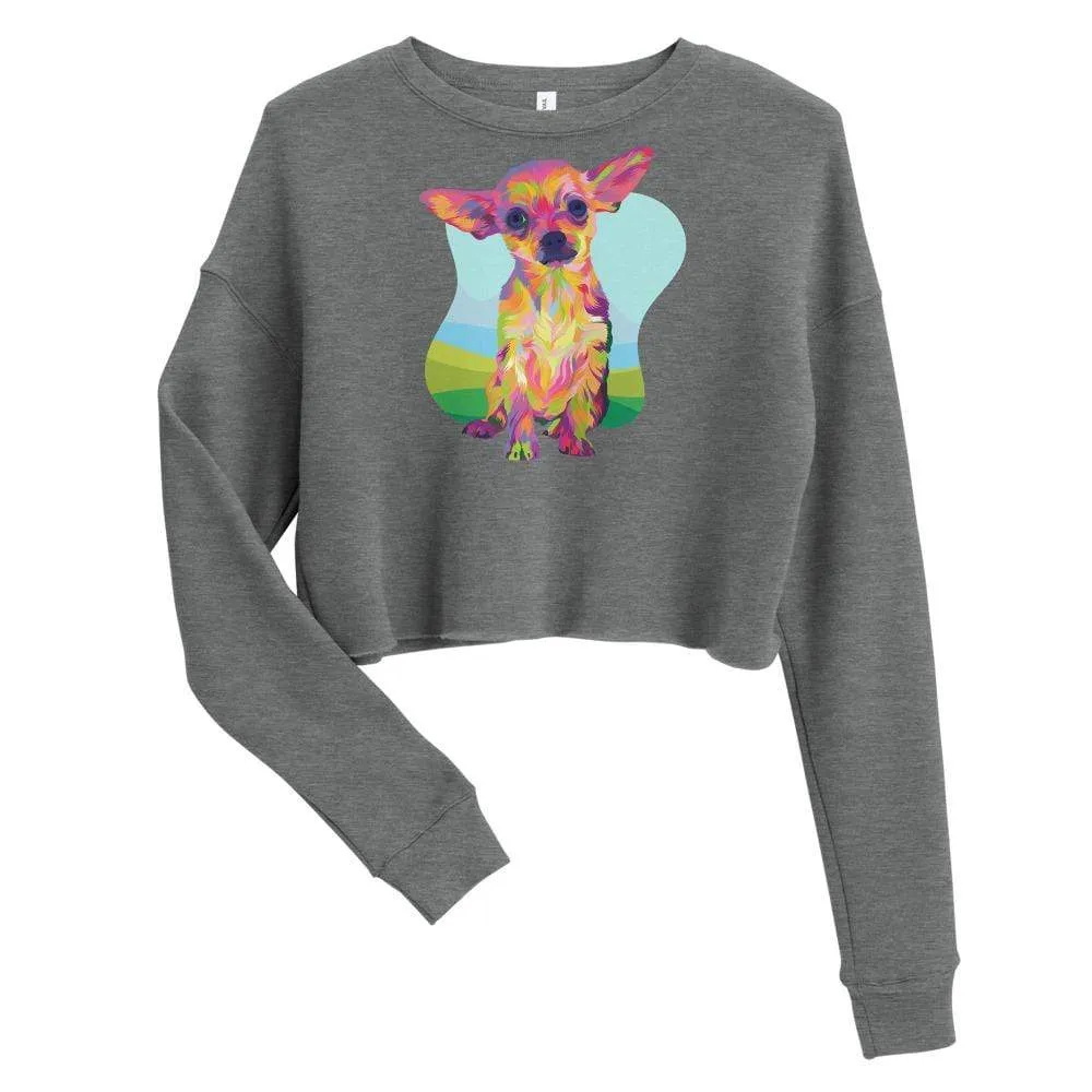 Tan Chihuahua Crop Sweatshirt