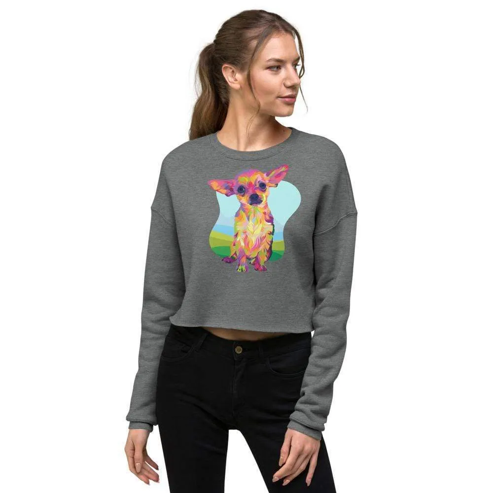 Tan Chihuahua Crop Sweatshirt