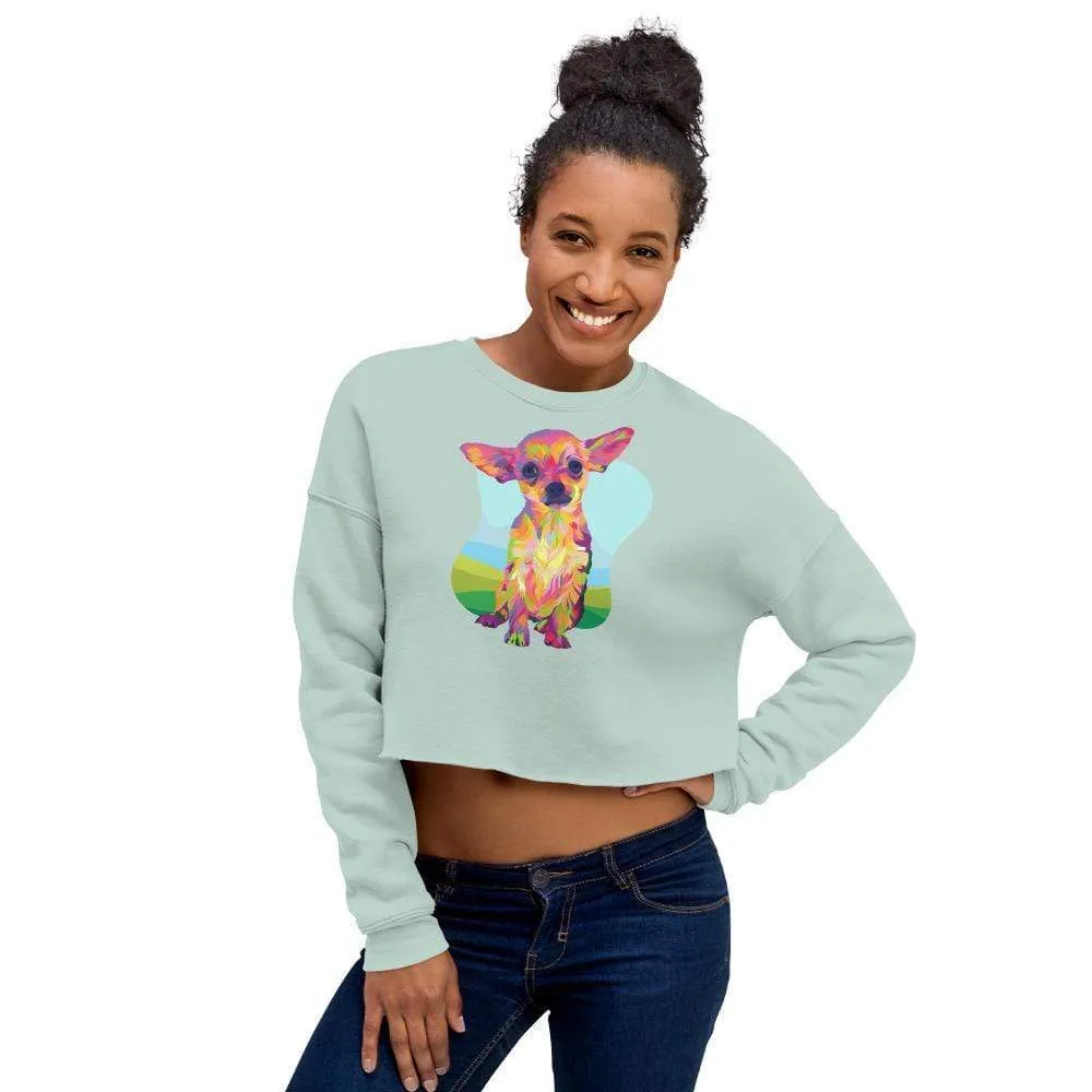 Tan Chihuahua Crop Sweatshirt
