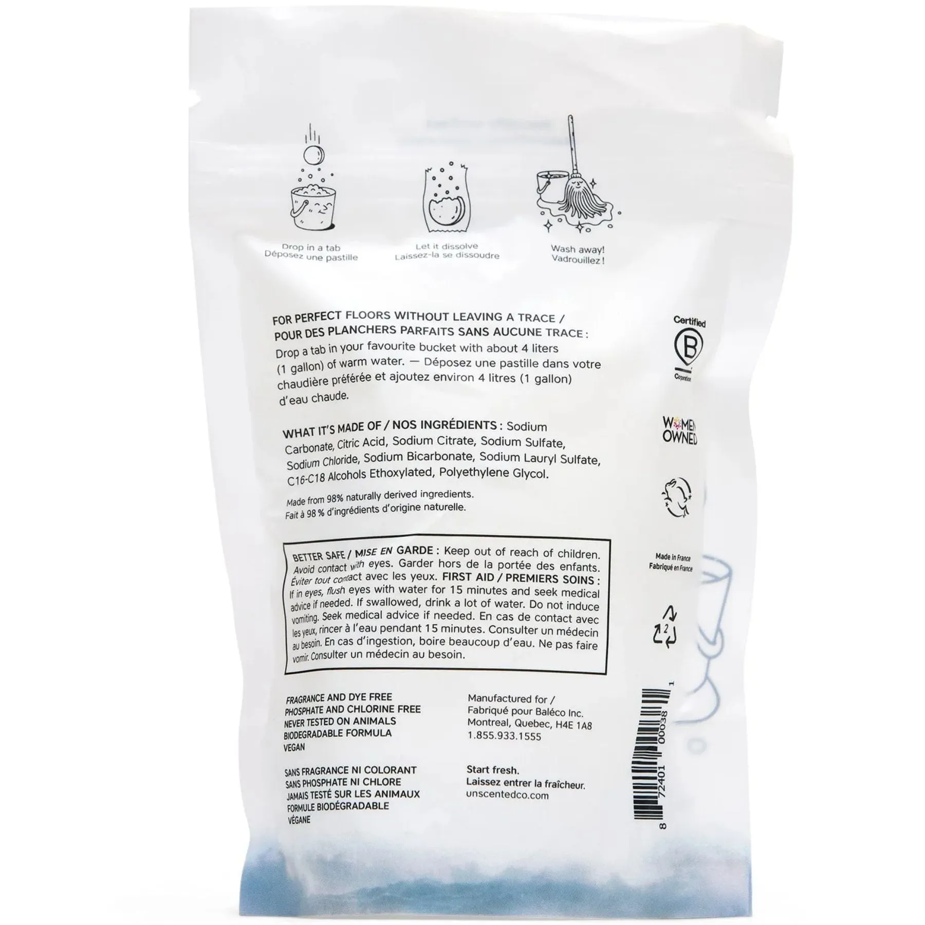 The Unscented Co. Floor Cleaner Tabs 22ct