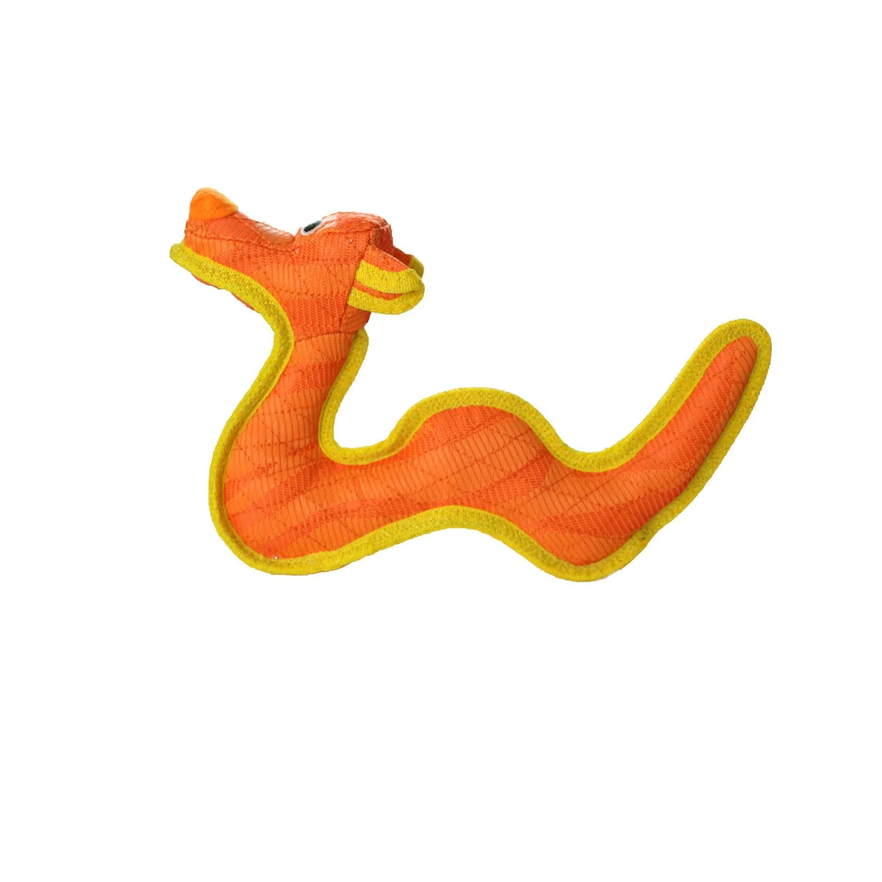 Tuffy Dog Toys - VIP Products - DuraForce Dragon Tiger - Orange, Durable, Squeaky Dog Toy