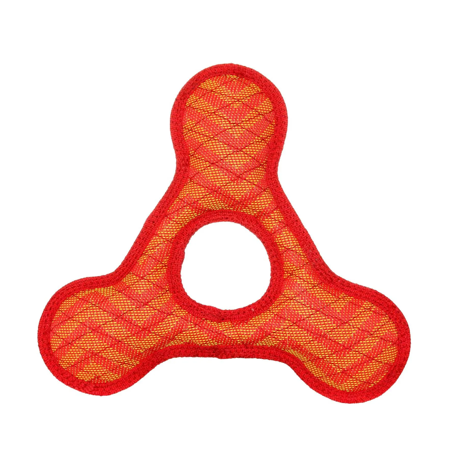Tuffy Dog Toys - VIP Products - DuraForce Triangle Ring - Red, Durable, Squeaky Dog Toy