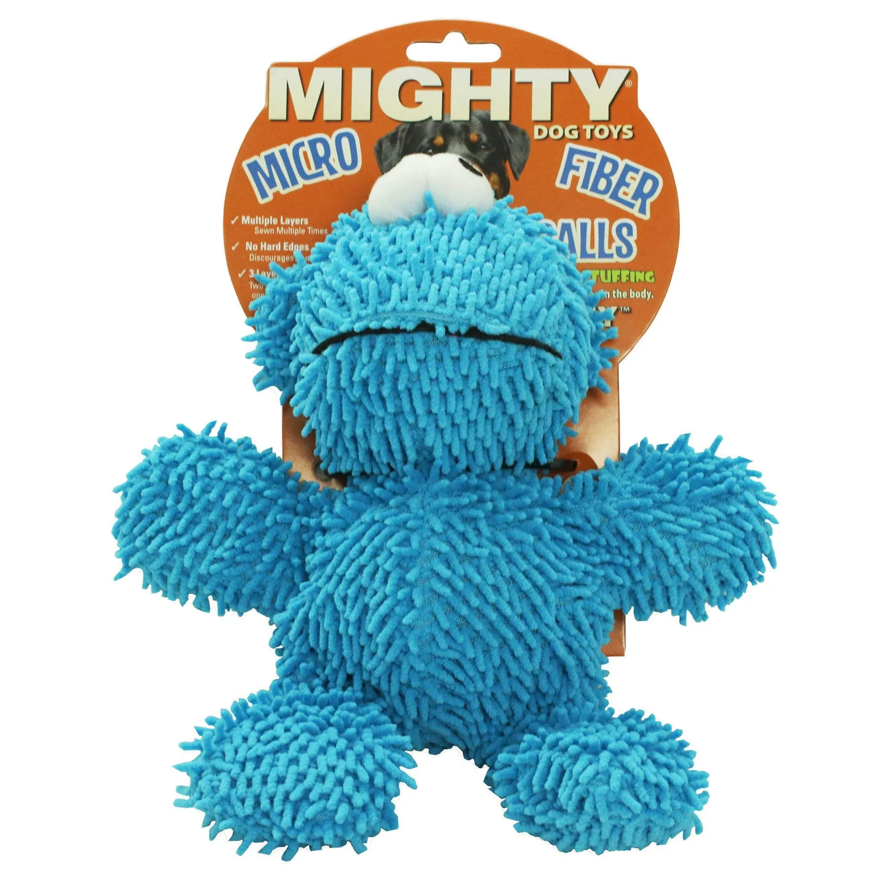Tuffy Dog Toys - VIP Products - Mighty Microfiber Ball Med Monster, Durable, Squeaky Dog Toy