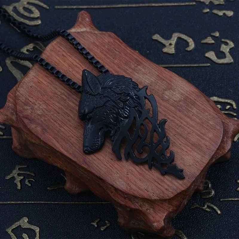 Vintage Wolf Head Necklace
