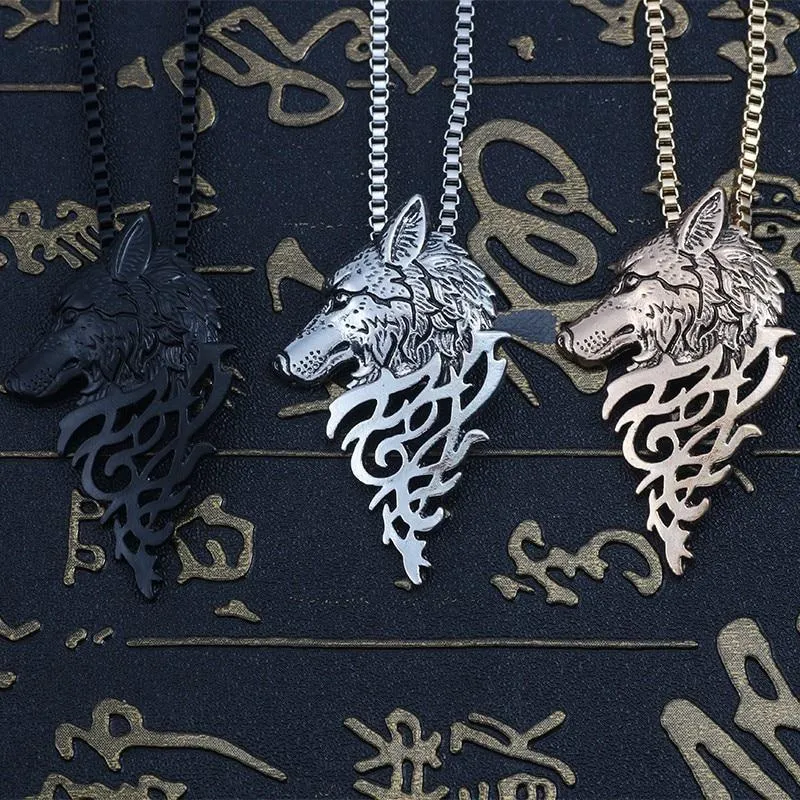 Vintage Wolf Head Necklace