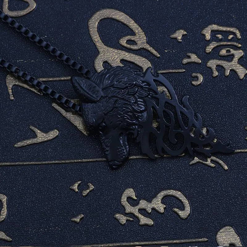 Vintage Wolf Head Necklace