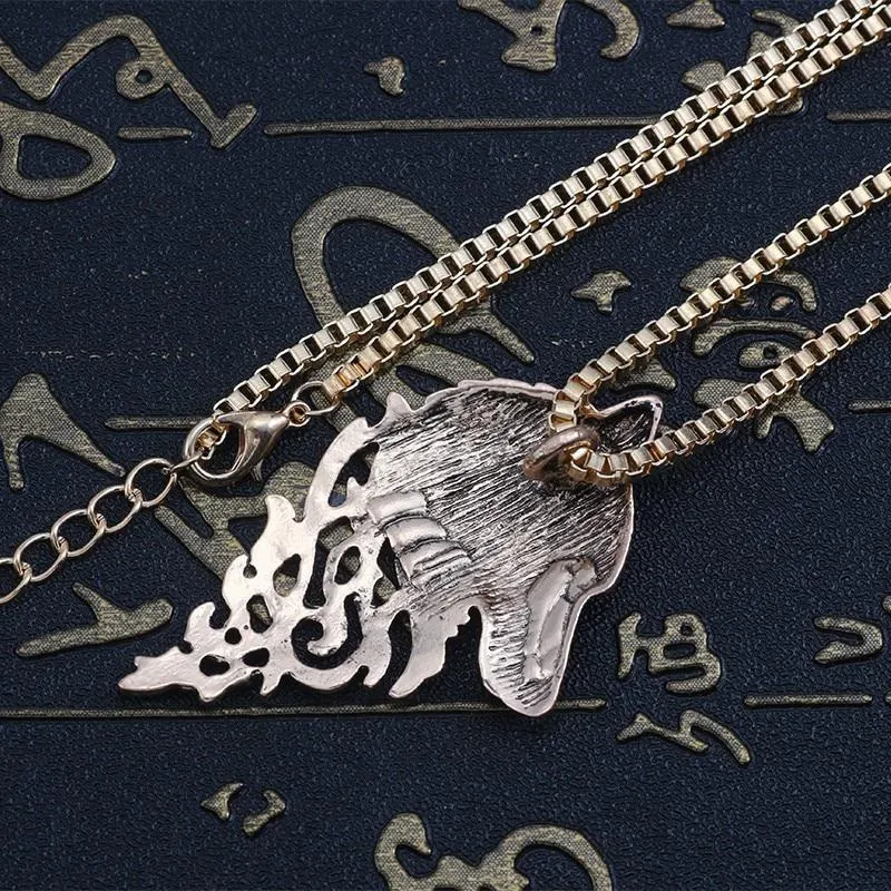 Vintage Wolf Head Necklace