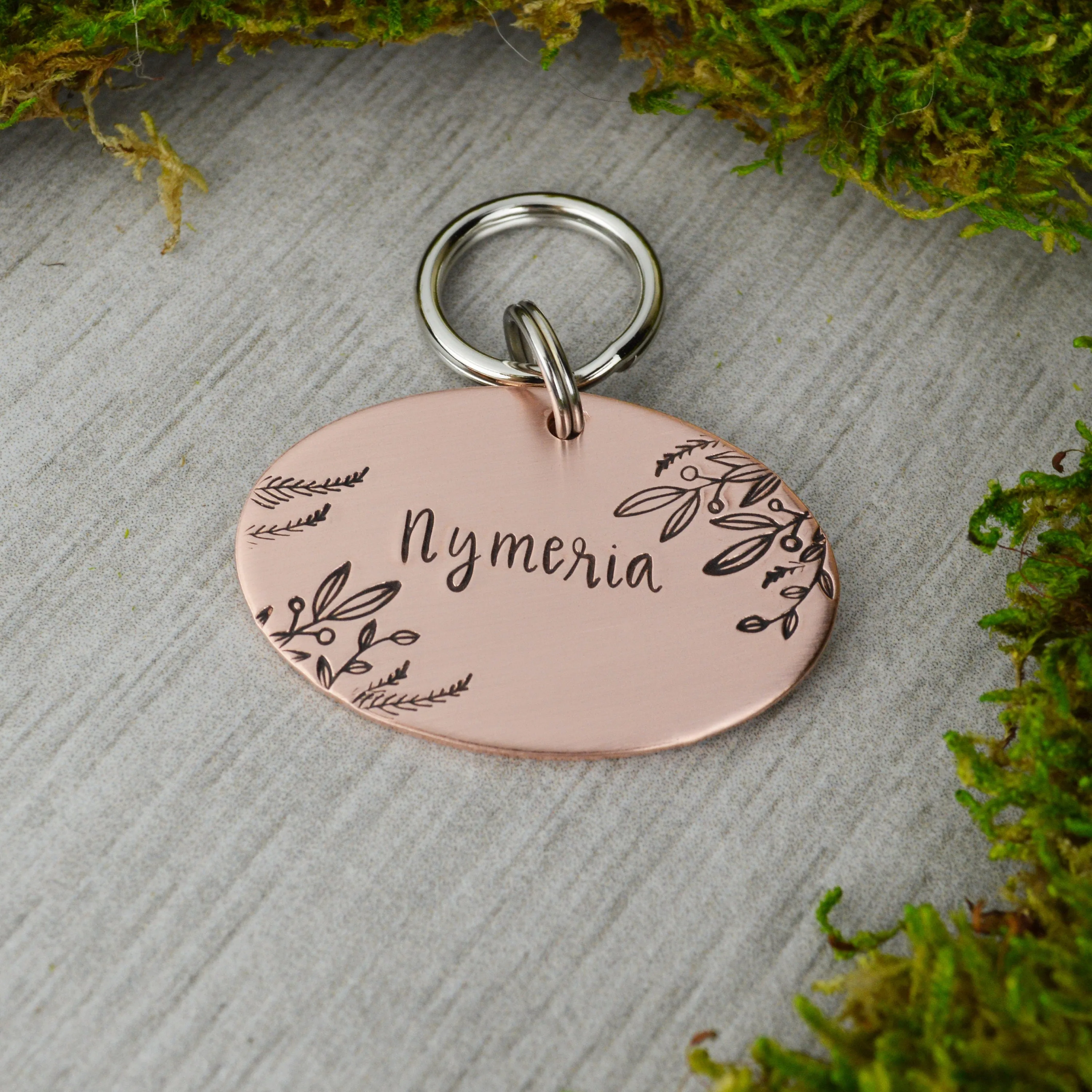 Winter Vines Pet ID Tag