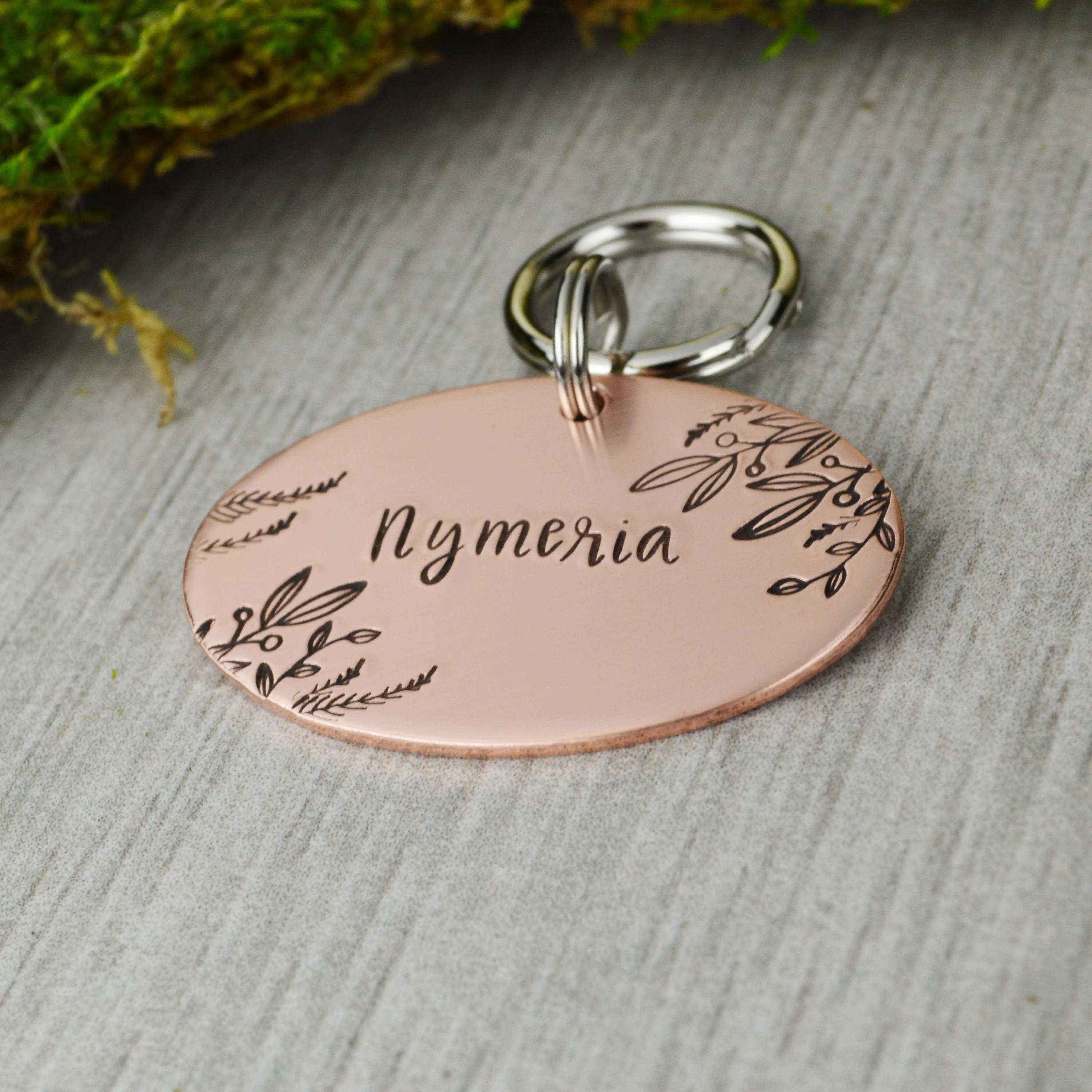 Winter Vines Pet ID Tag