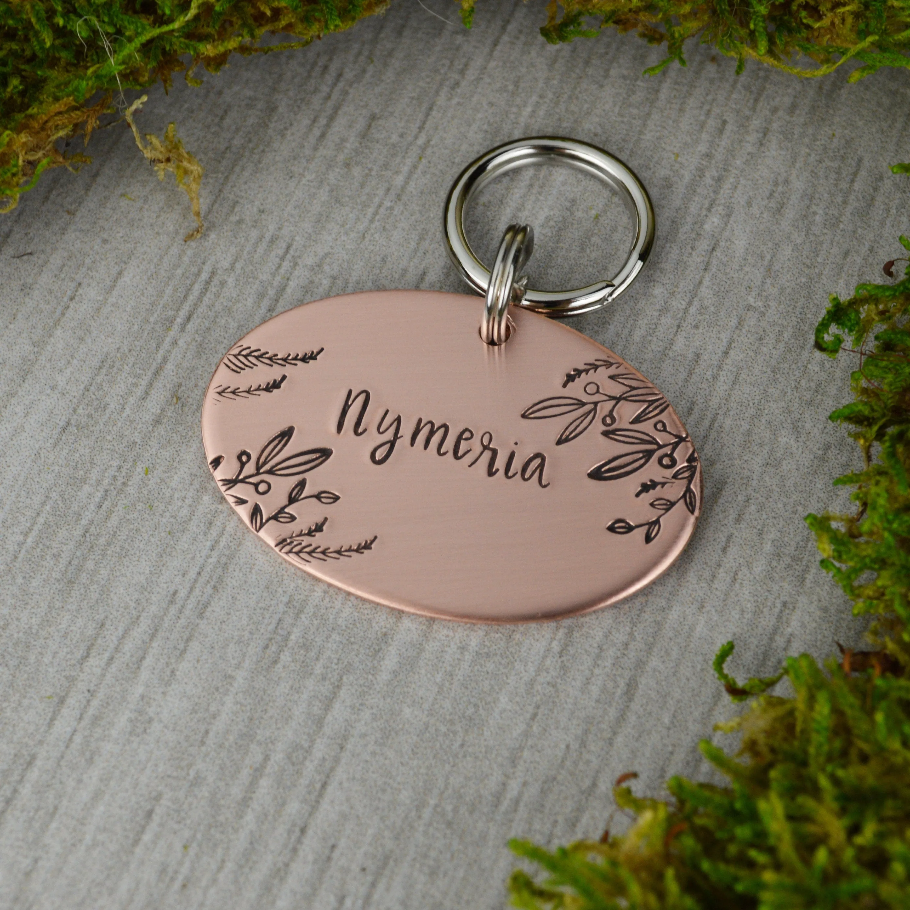 Winter Vines Pet ID Tag