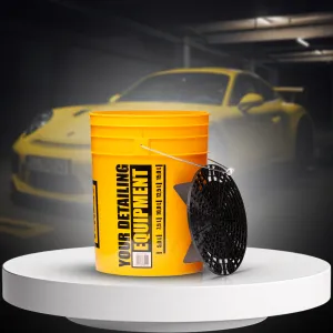 Work Stuff Bucket Yellow Wash  Separator Black