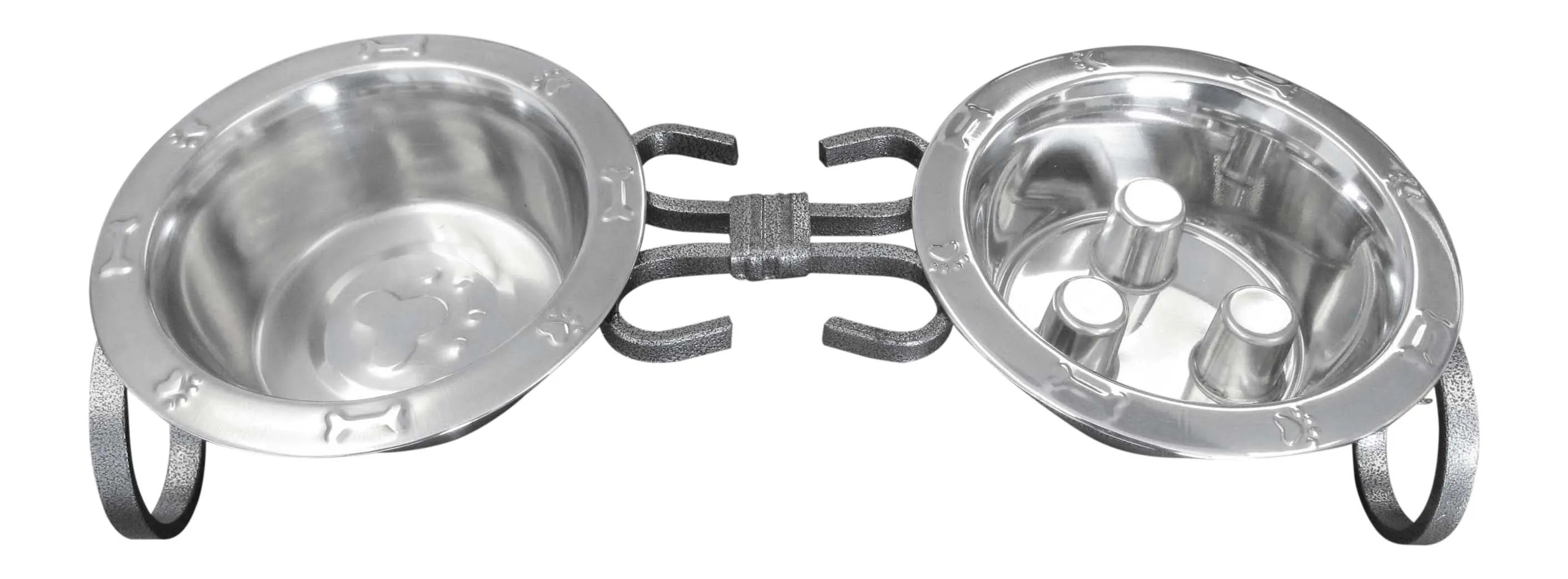 Wrought Iron Elevated Dog Diner 4"