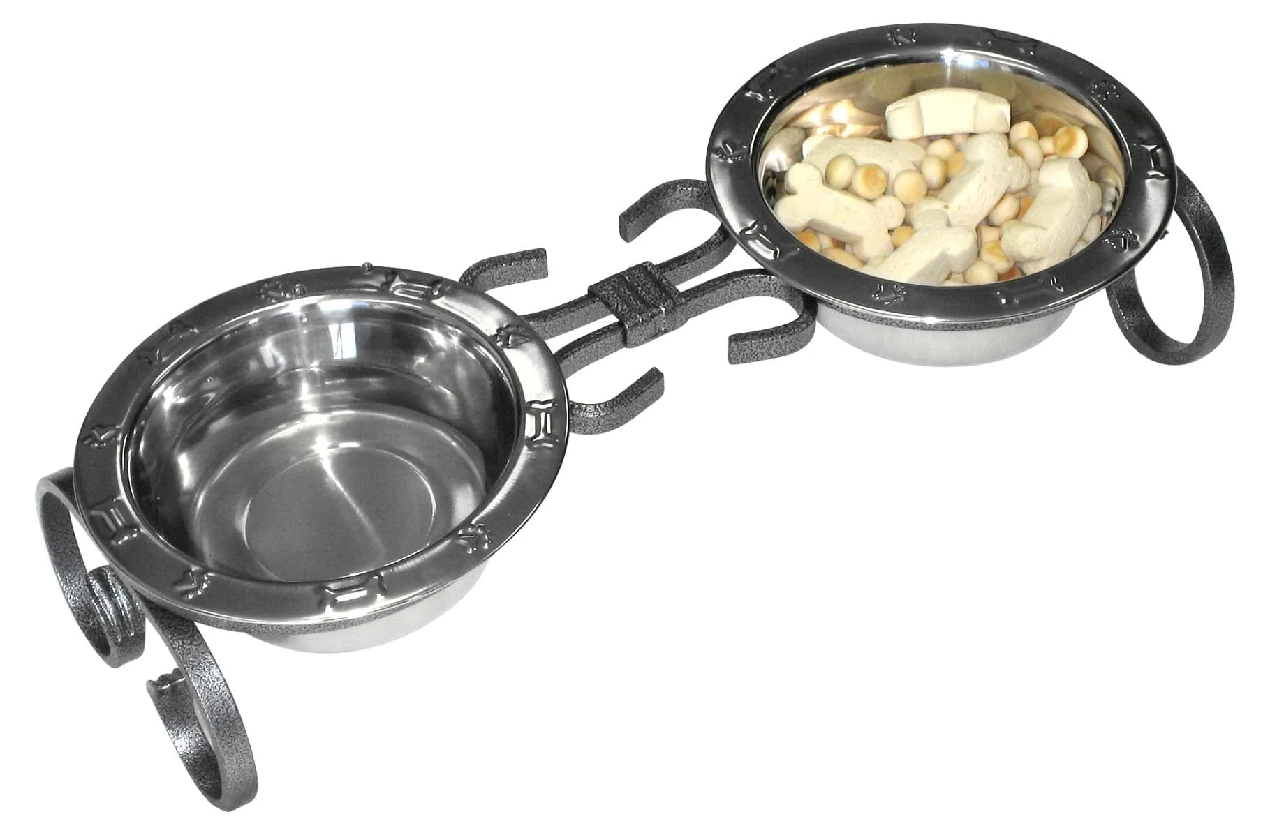 Wrought Iron Elevated Dog Diner 4"