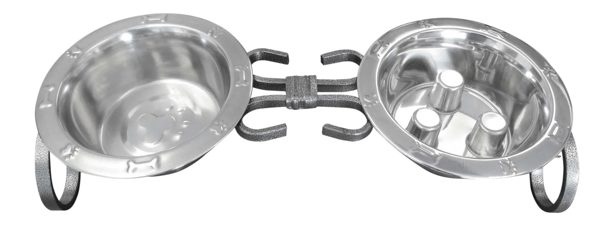 Wrought Iron Elevated Dog Diner 4"