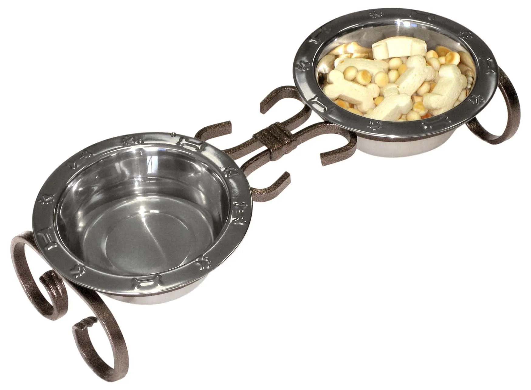 Wrought Iron Elevated Dog Diner 4"