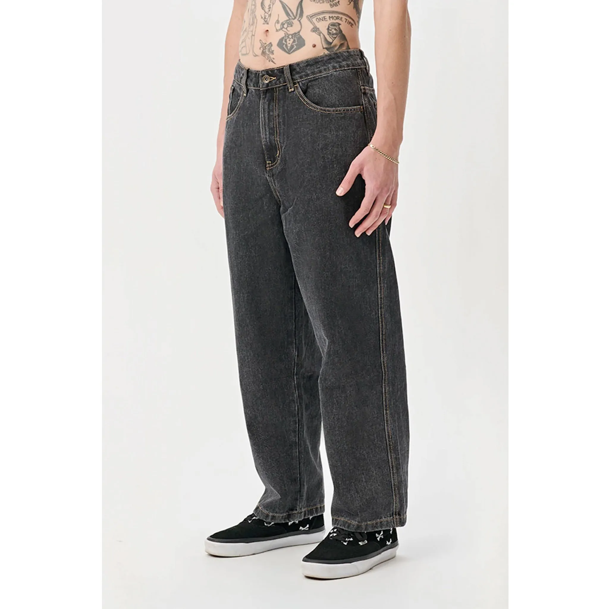 X-large Bull Denim 91 Pant Washed Black